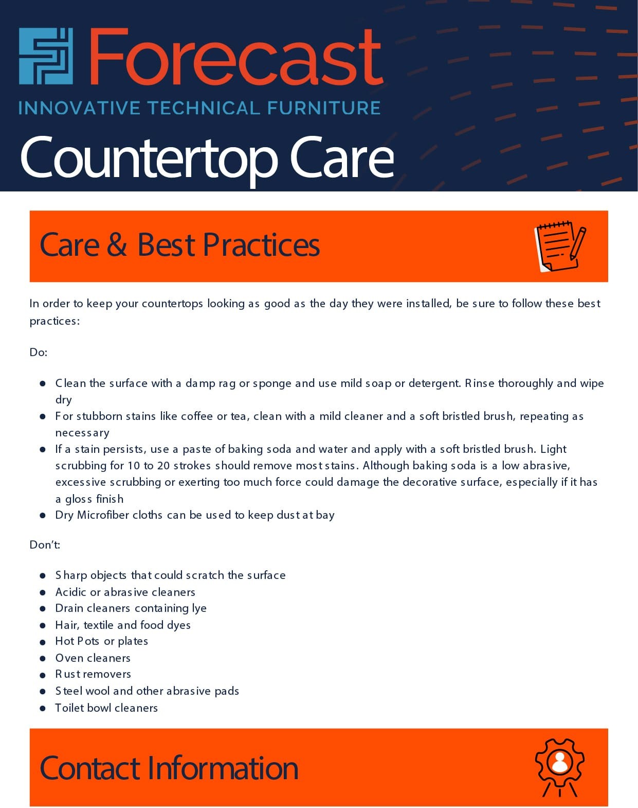 Countertop Care